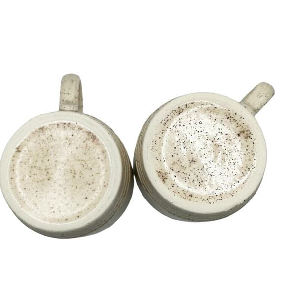 Vintage Homer Laughlin Ceramic Mugs MCM Speckled Set of 8 - Picture 5 of 7